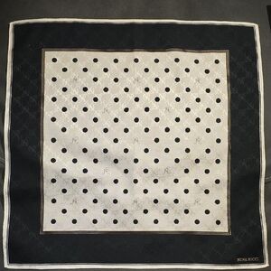 Nina Ricci Black and White Polka Dot Scarf